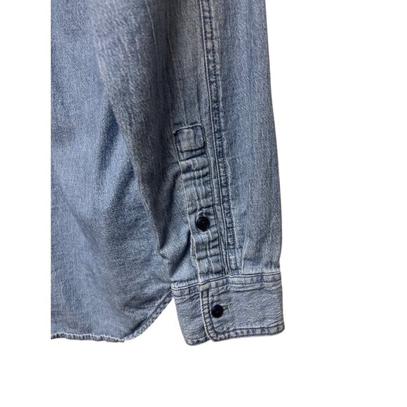 Madewell Women's Button Front Long Sleeve Cotton Denim Shirt Size Medium - Picture 5 of 9